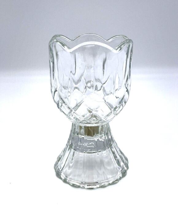 Homco Other - Homco Tulip Votive Candleholder Pegs Clear Glass 5” Tall
